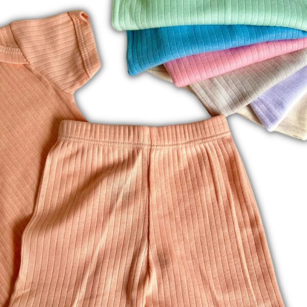 body e calça comprida canelado com várias cores
