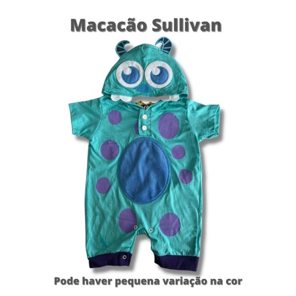 macacão fantasia curto do sullivan para bebê mesversario e aniversario (1)