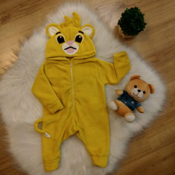 macacão peluciado Leão pijama kigurumi fantasia