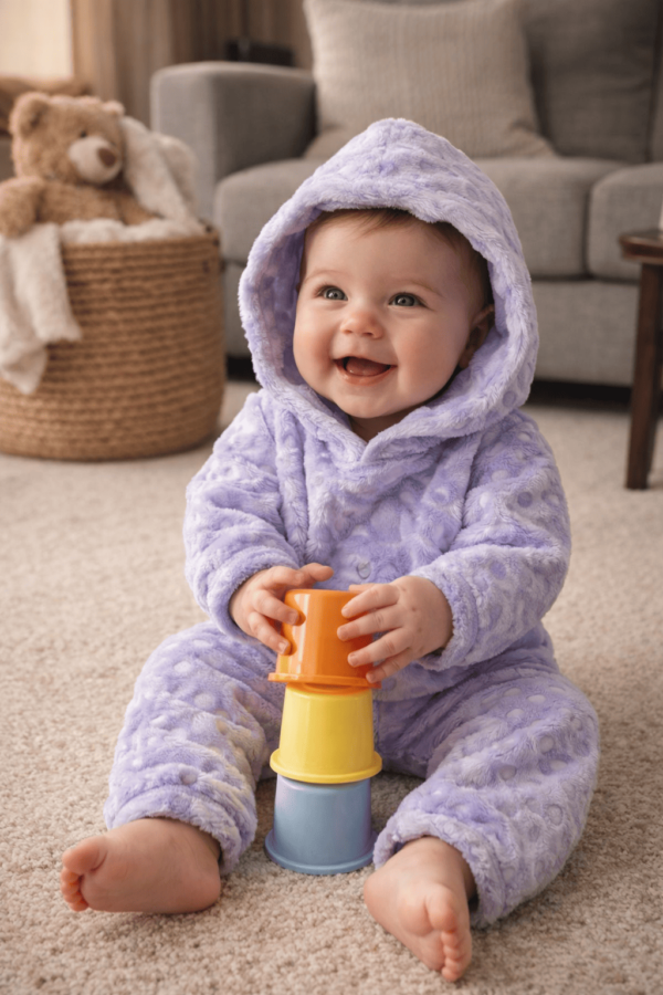 conjunto infantil menina de roupa em fleece bem quentinha para inverno