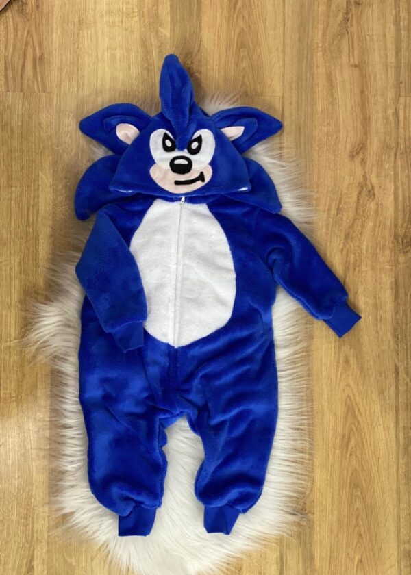 macacão kigurumi pijama peluciado do sonic em fleece (1)