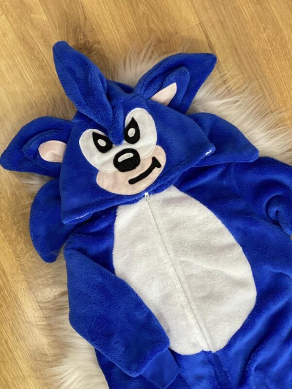 macacão kigurumi pijama peluciado do sonic em fleece (2)