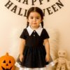 vestido menina halloween wandinha