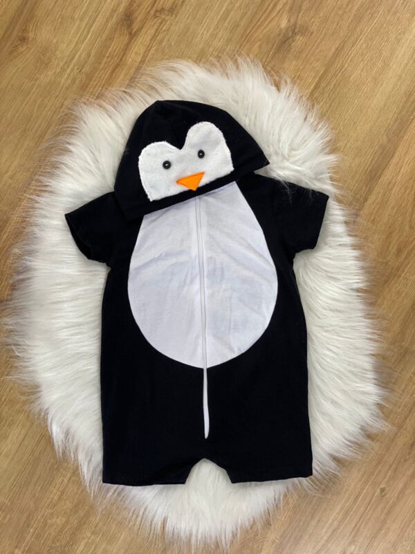 fantasia infantil de pinguim em algodão