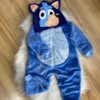 Bluey pijama de macacão peluciado