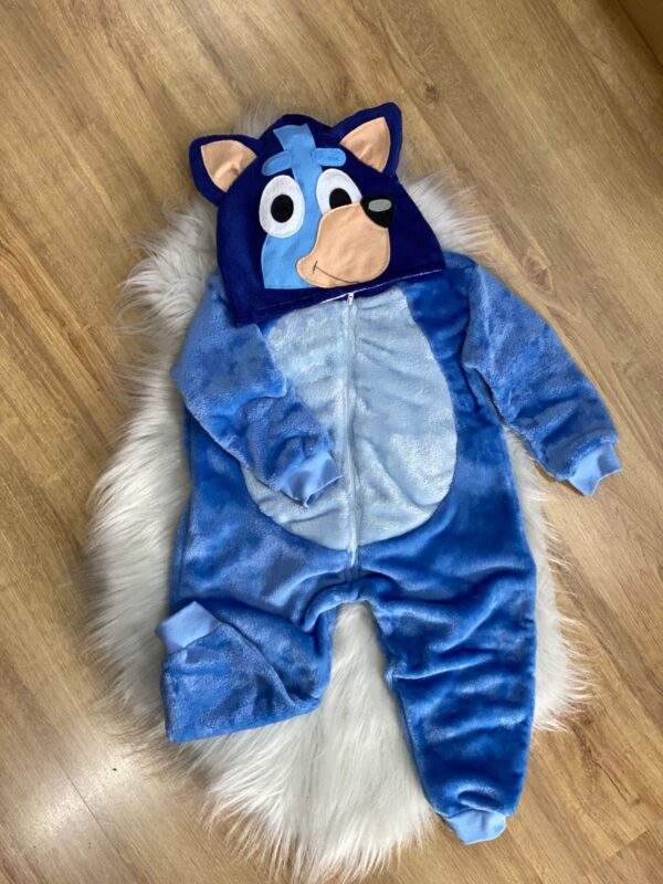 Bluey pijama de macacão peluciado
