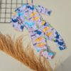 Body+Calça termica para bebe com estampa de dinossauro