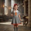 vestido inspirado na hermione de harry potter - infantil